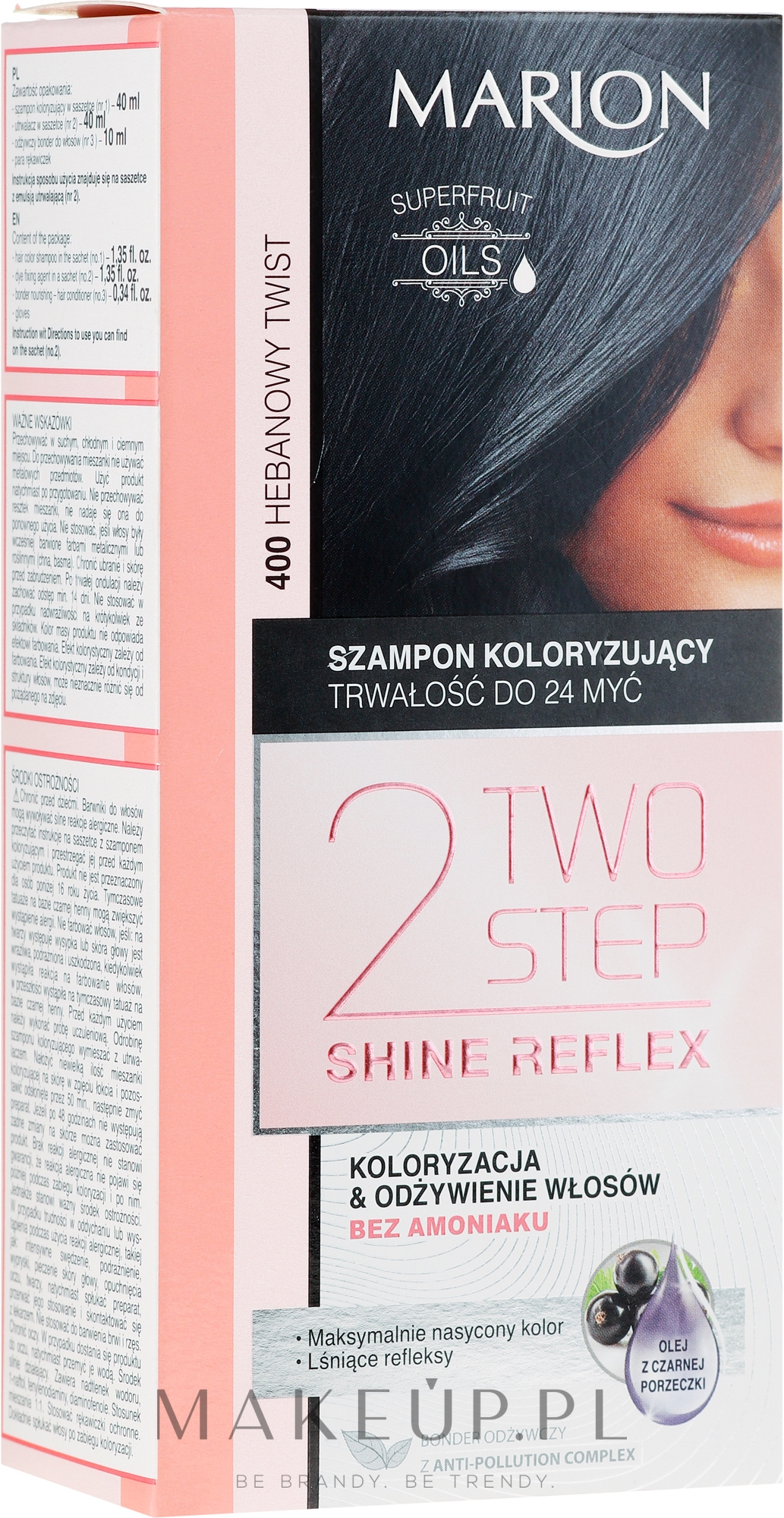 marion szampon koloryzujący two step shine reflex opinie