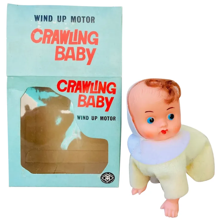 mechanical toy crawling baby in pampers