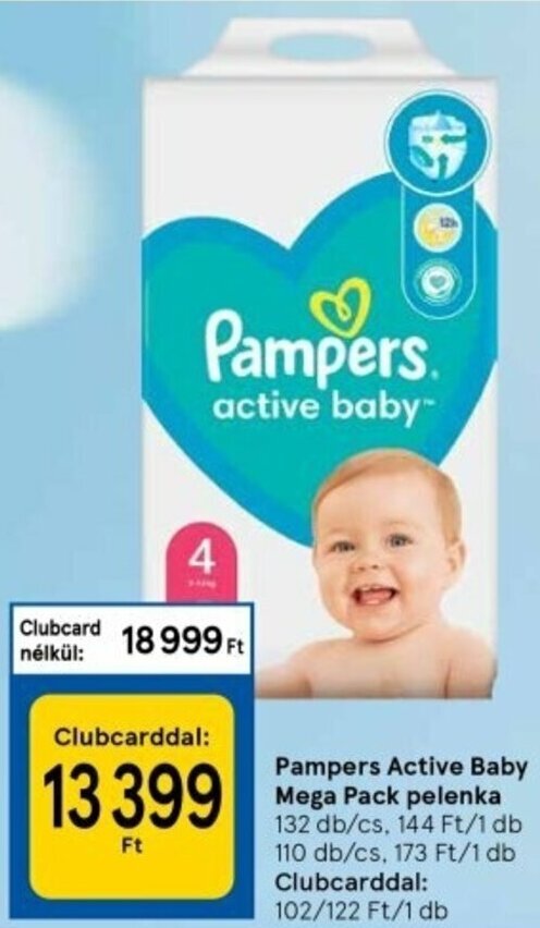 mega paka pampers activ baby 3 tesco