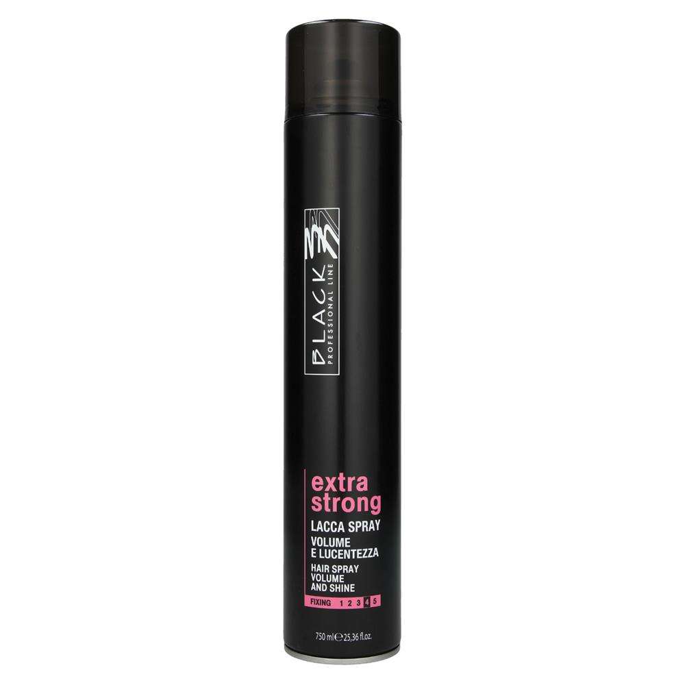 morfose lakier extra strong do włosów czarny salon finish 750ml