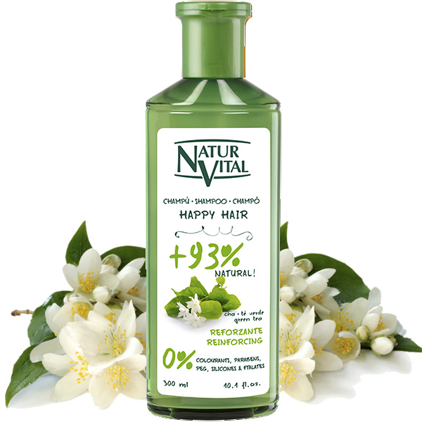 natur vital szampon z zielonej herbaty happy hair