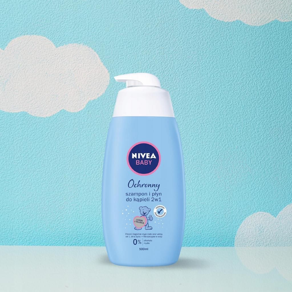 nivea baby 2w1 szampon i płyn do kąpieli 750l