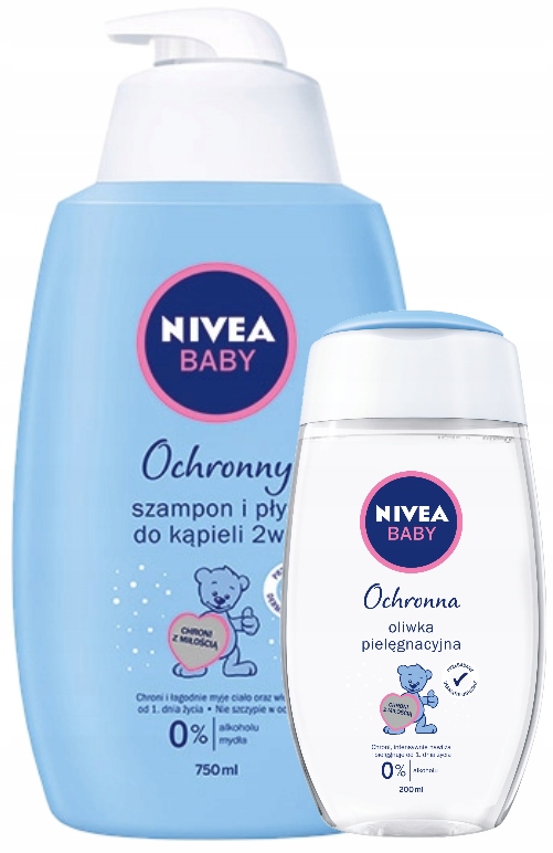 nivea baby 2w1 szampon i płyn do kąpieli 750l