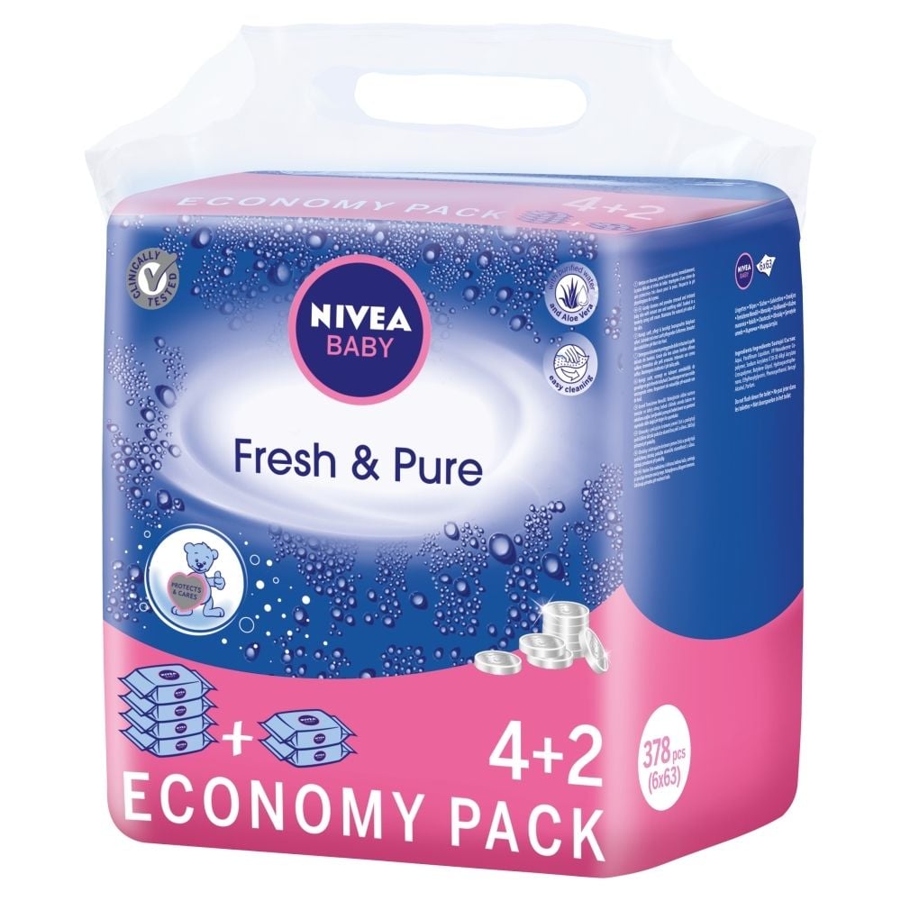 nivea baby chusteczki nawilżane fresh & pure 6