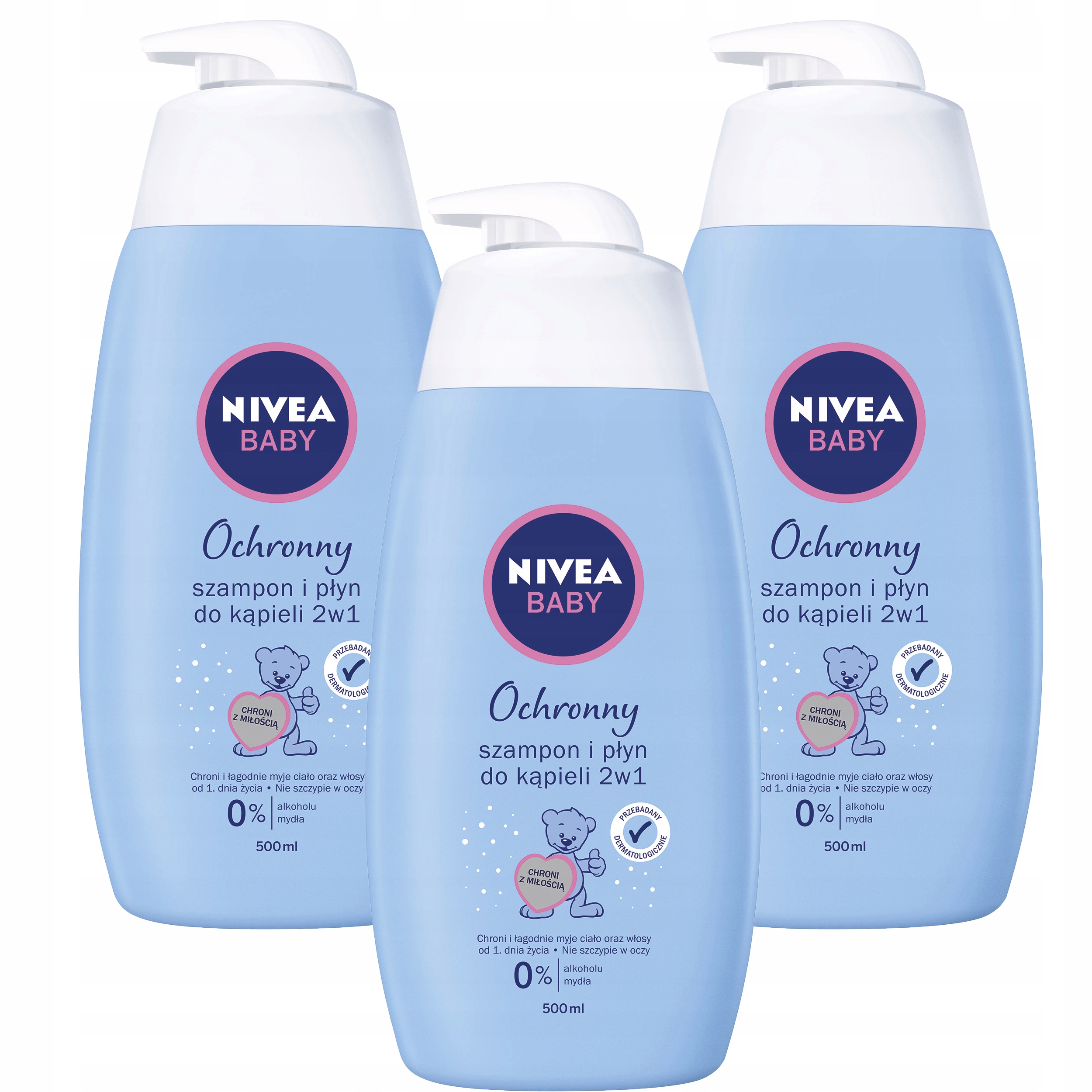 nivea baby szampon i płyn do kąpieli 2w1 500ml gratis