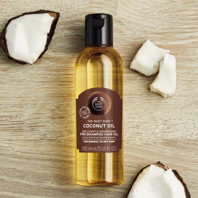 olejek do włosów the body shop coconut