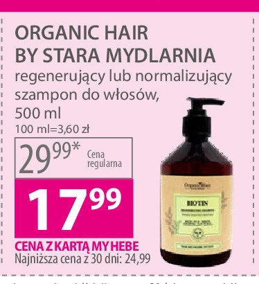 organic hair normalizujący szampon do włosów