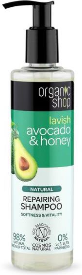 organic shop rewitalizujący szampon do włosów avocado i miód