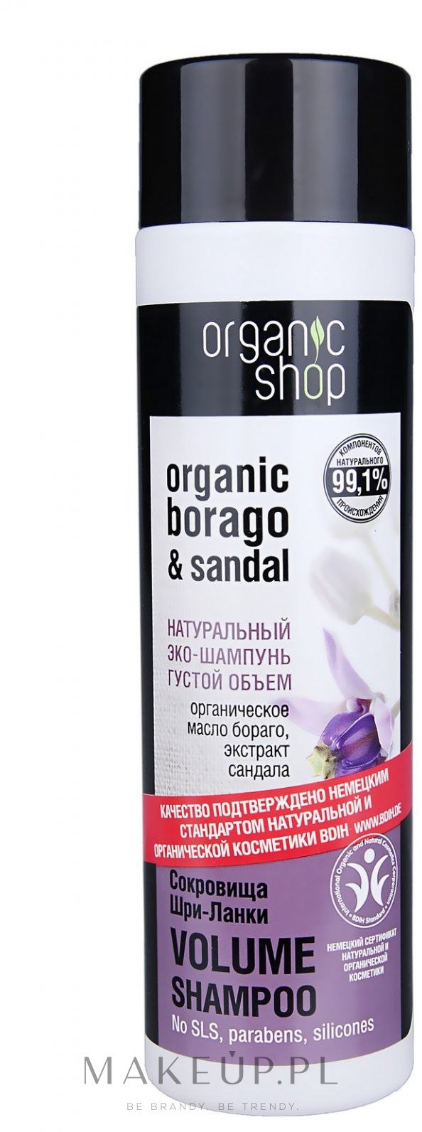 organic shop szampon do włosów zwiększający objętość skarb sri lanki