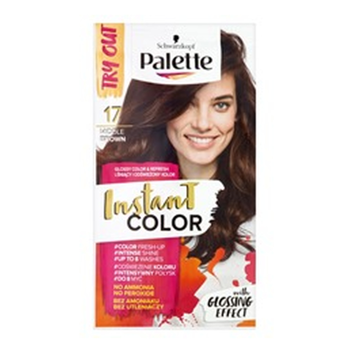 palette instant color szampon koloryzujący nr 17 średni brąz