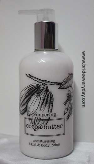 pampering cocoa butter moisturising hand &body lotion