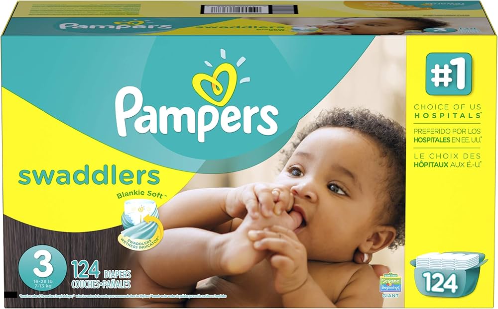 pampers 3 124 pack