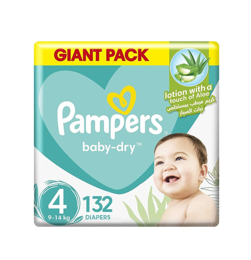 pampers 4 new baby dry 132