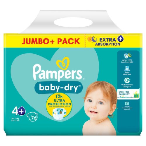 pampers 4 plus 76 szt