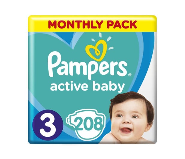 pampers active baby 3 midi 208szt