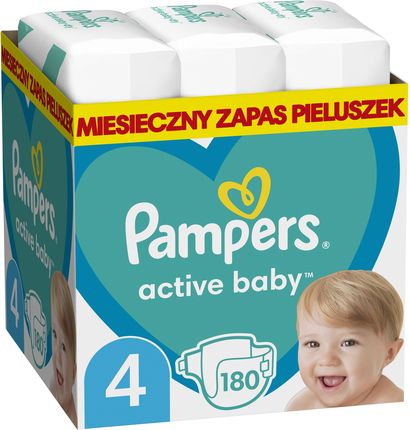 pampers active baby 4 pieluchy pieluszki 180szt