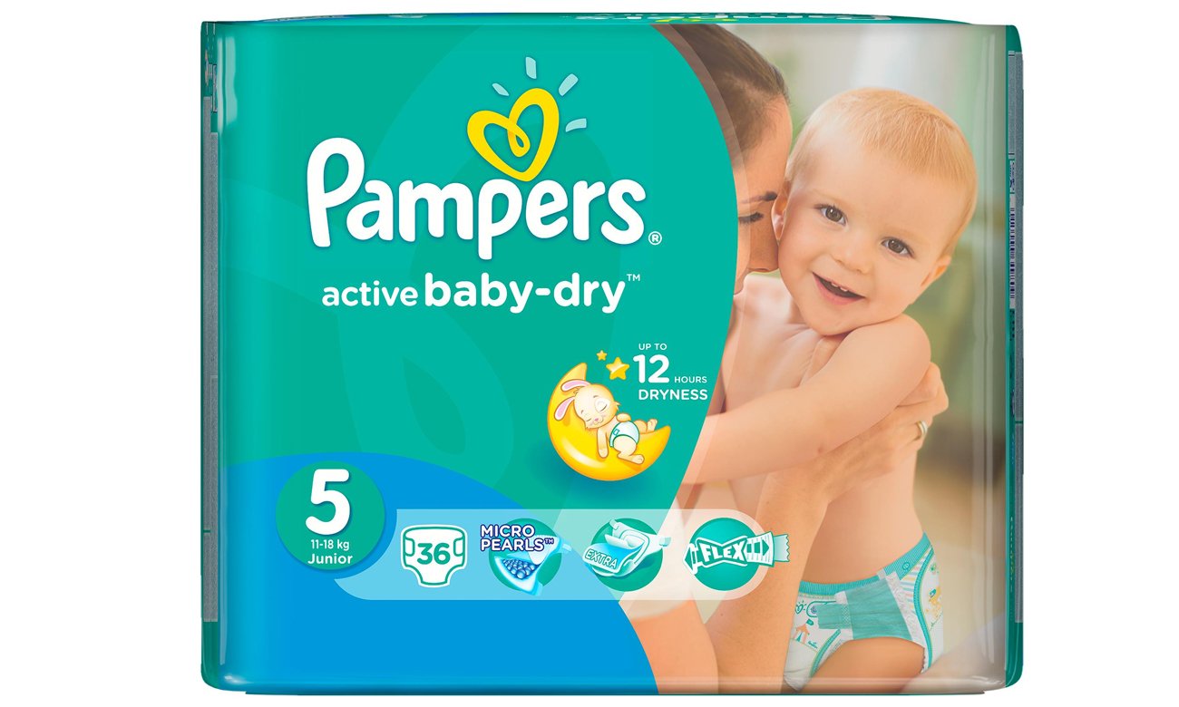 pampers active baby dry 5 junior 11-18kg opakowanie 16 szt