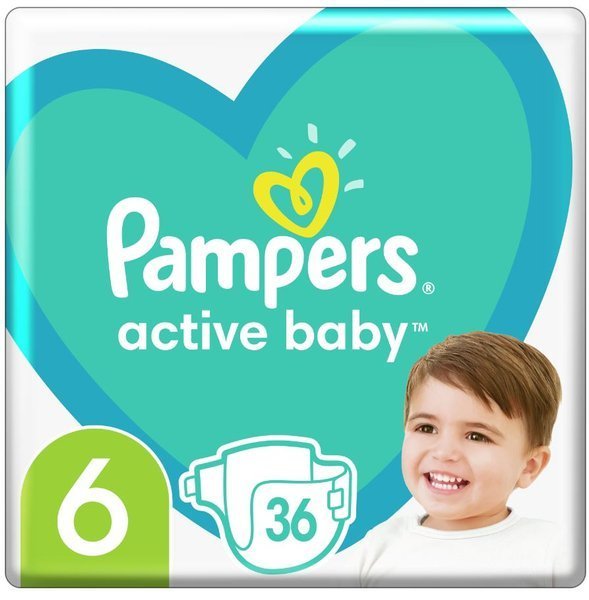 pampers active baby dry pieluchy rozmiar 6 36 sztuk