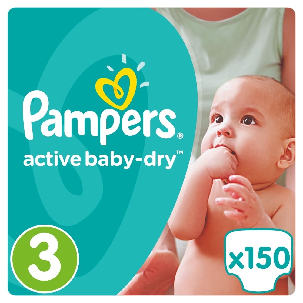 pampers active baby-dry pieluszki 3 150