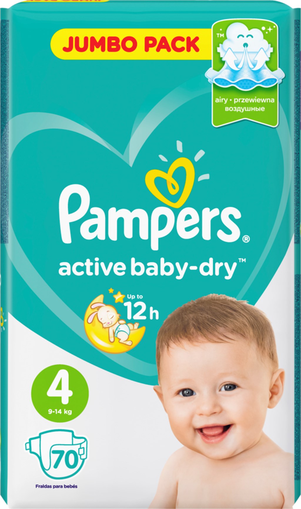 pampers active baby pieluchy r 4 max 9-14kg 90szt