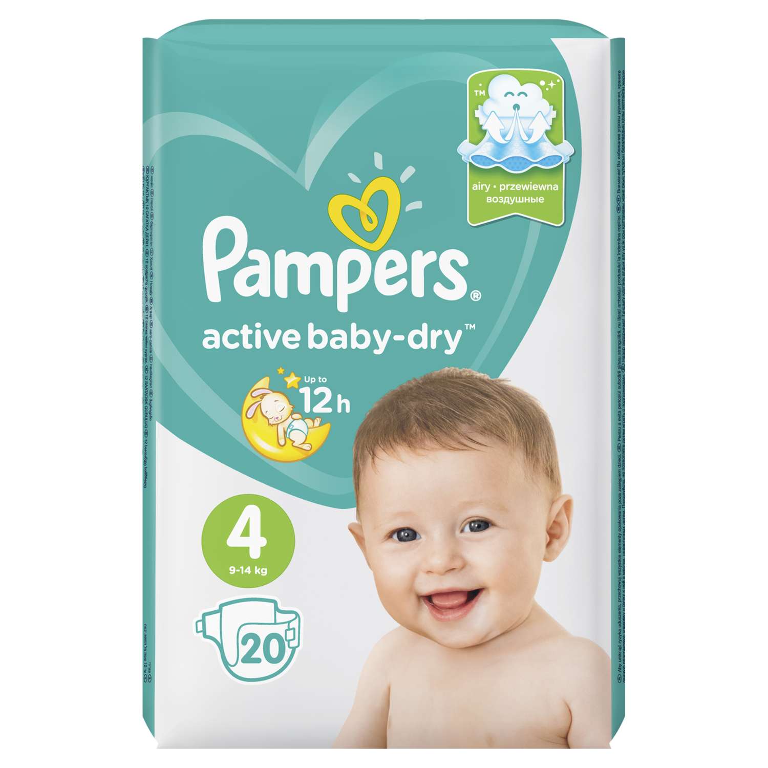 pampers active baby pieluchy r 4 max 9-14kg 90szt