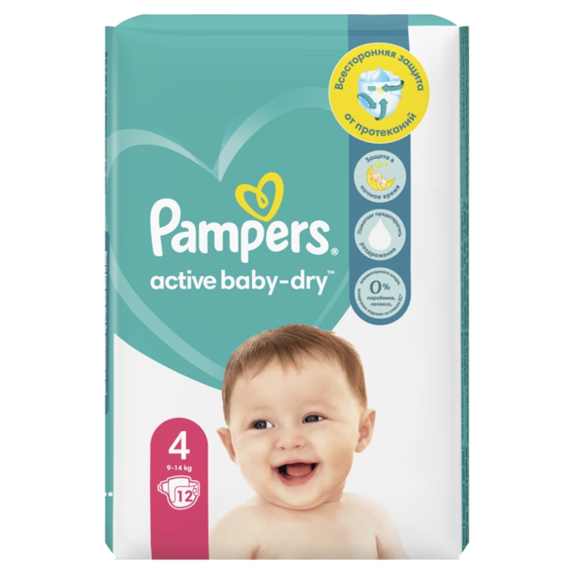 pampers baby active dry 4