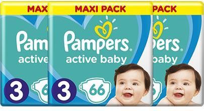 pampers baby dry rozmiar 3 198 sztuk