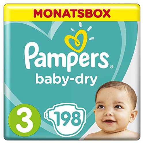 pampers baby dry rozmiar 3 198 sztuk