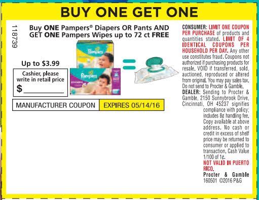 pampers diapers coupons