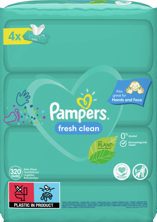 pampers fresh clean chusteczki dla niemowląt 6x64 szt