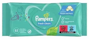 pampers fresh clean chusteczki dla niemowląt 6x64 szt