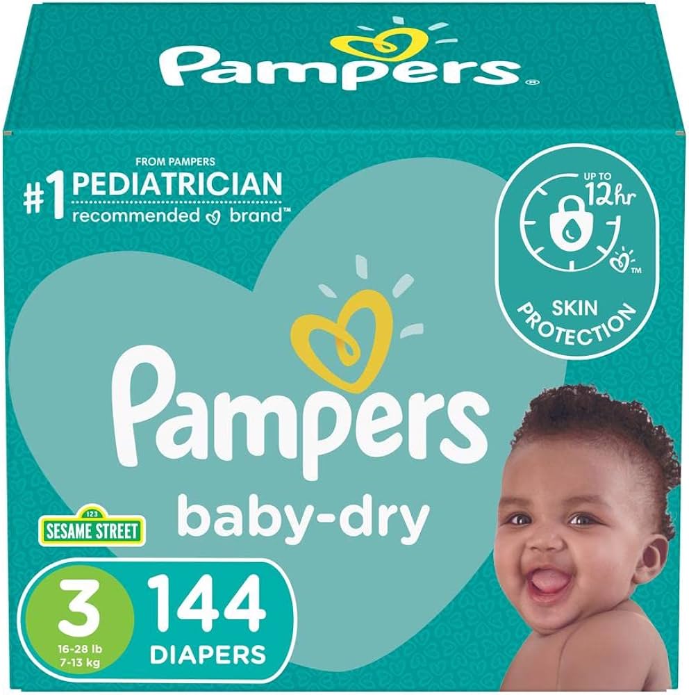 pampers new baby dry giga box 144