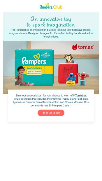 pampers newslatter