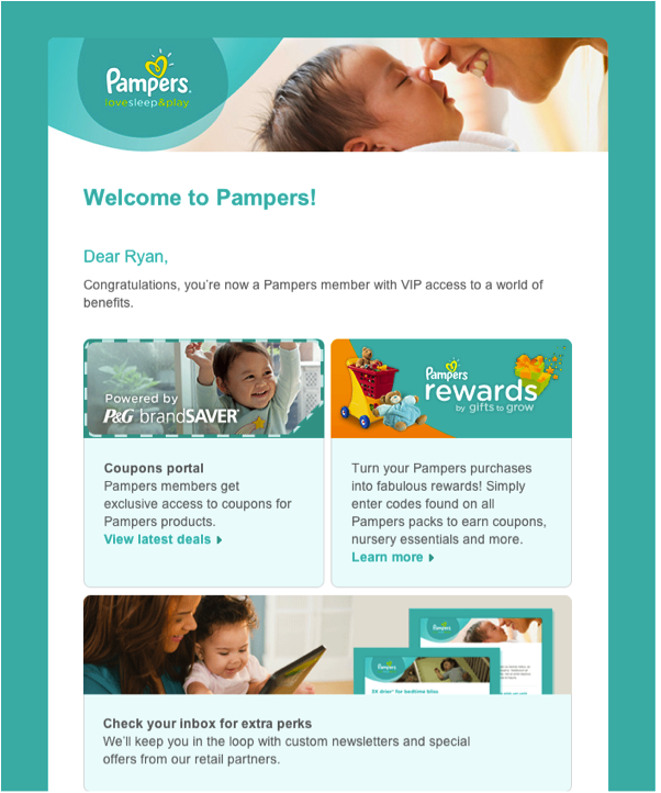 pampers newslatter