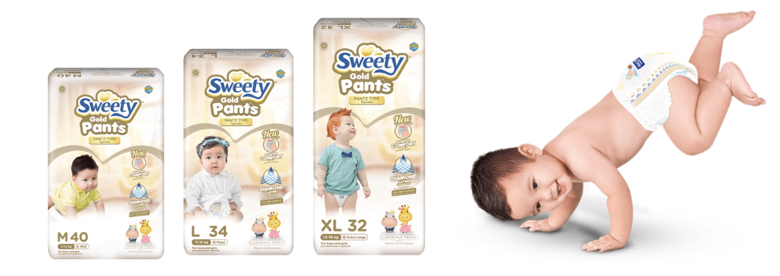 pampers pants gold