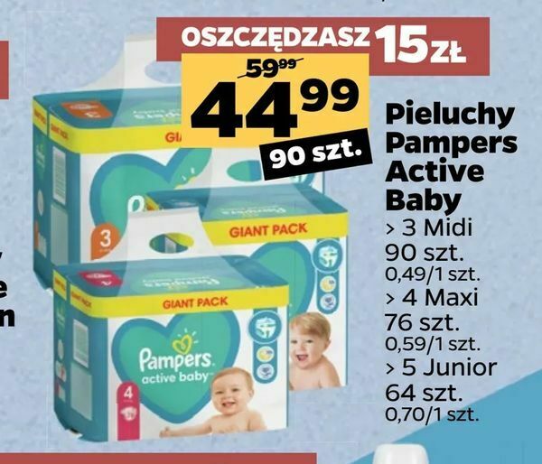 pampers pieluchy netto