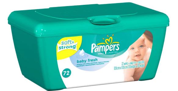 pampers plastic wet wipe box