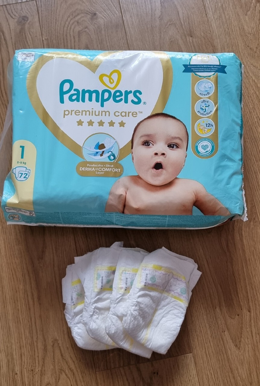 pampers premium care 1 stare opakowanie