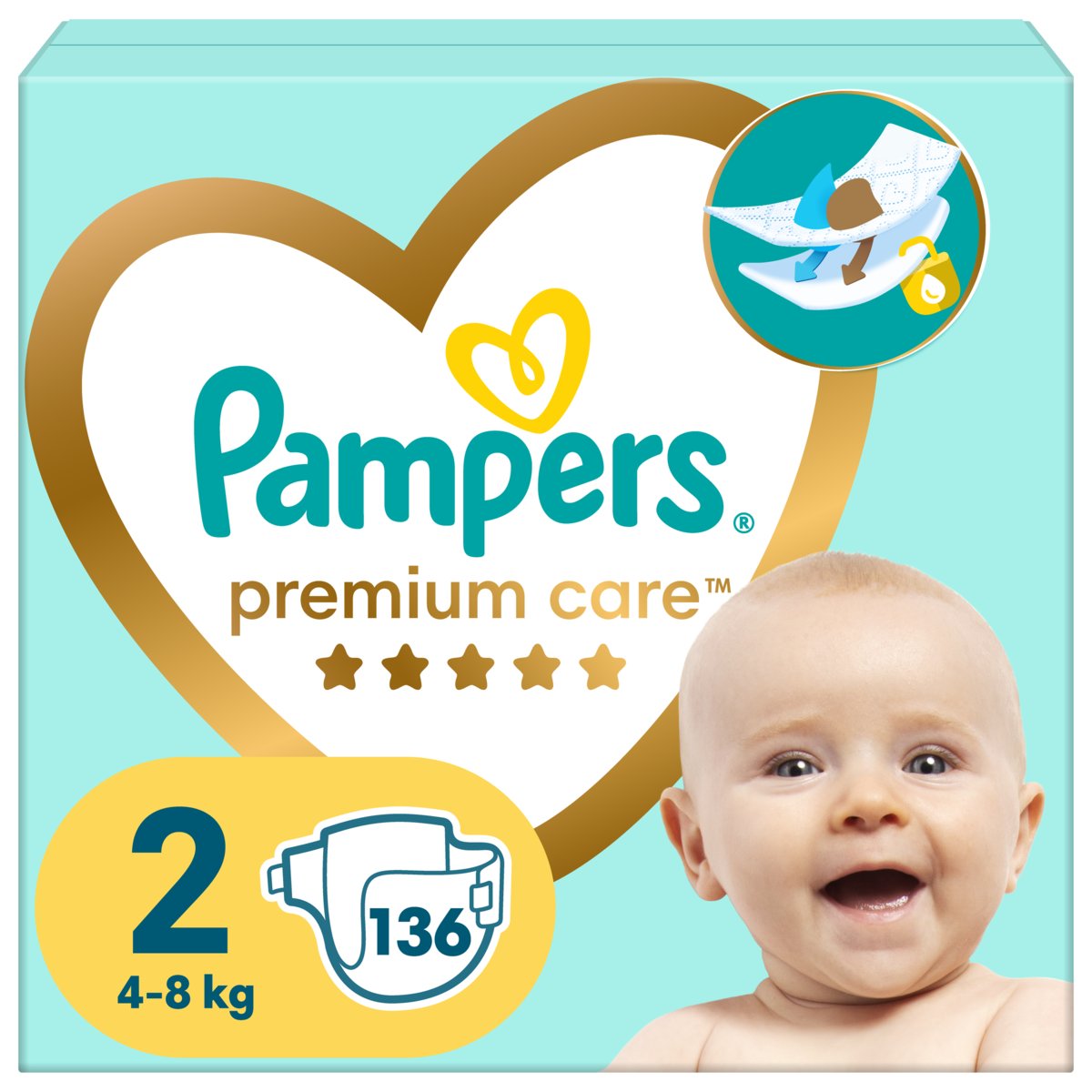 pampers premium care 2 zapas na miesiac