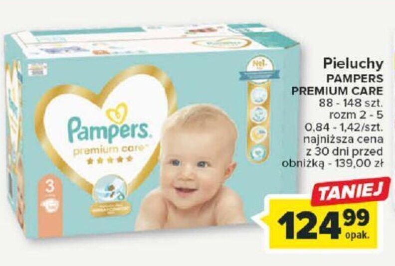 pampers premium care 4 cena carrefour