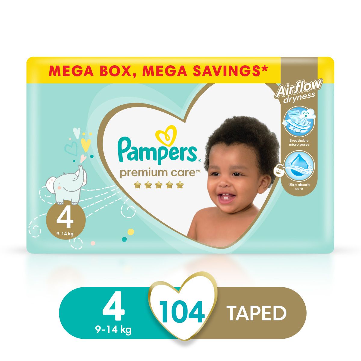 pampers premium care 4 mega box