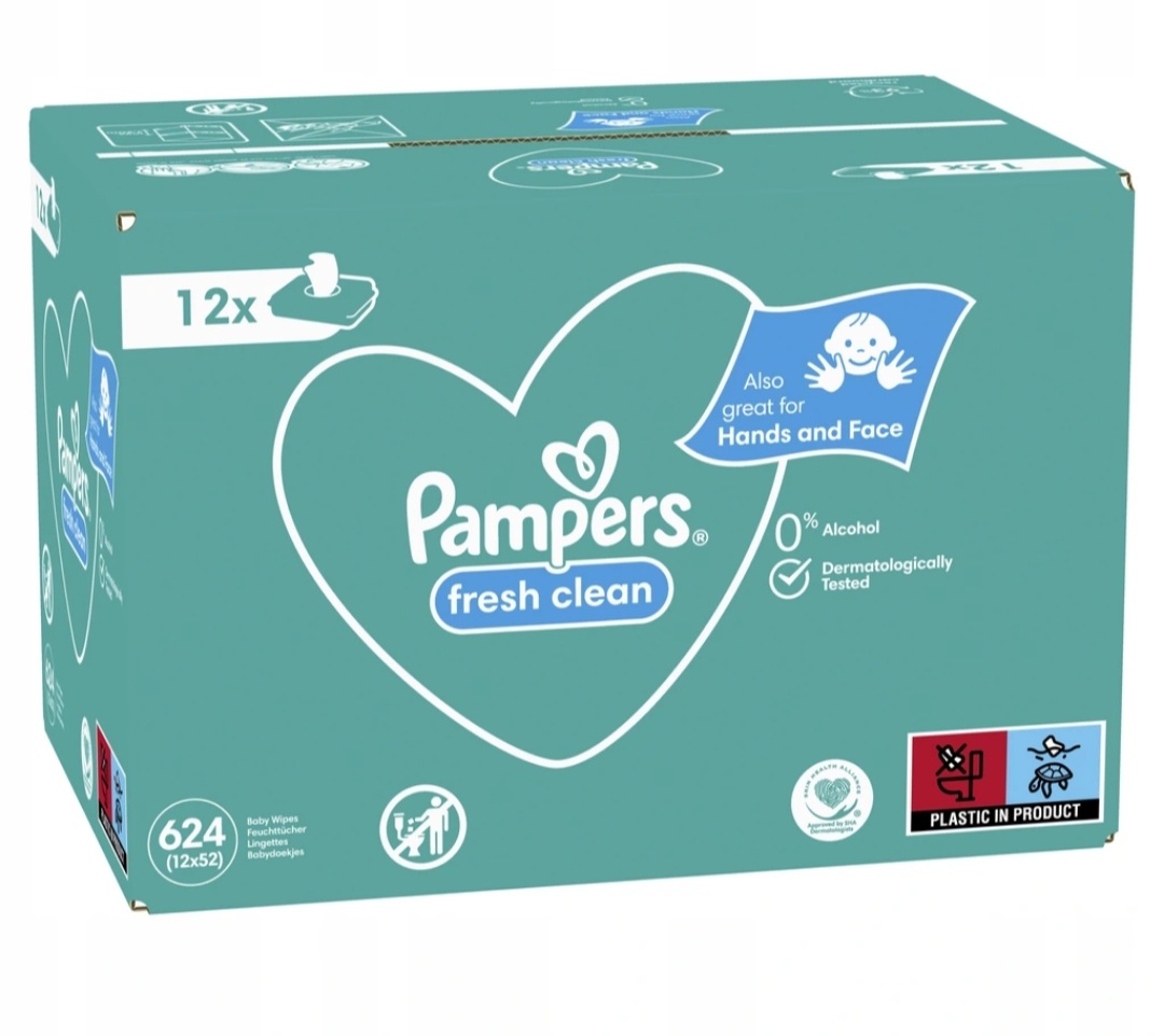 pampers sensitiove z zamknieciem 12x