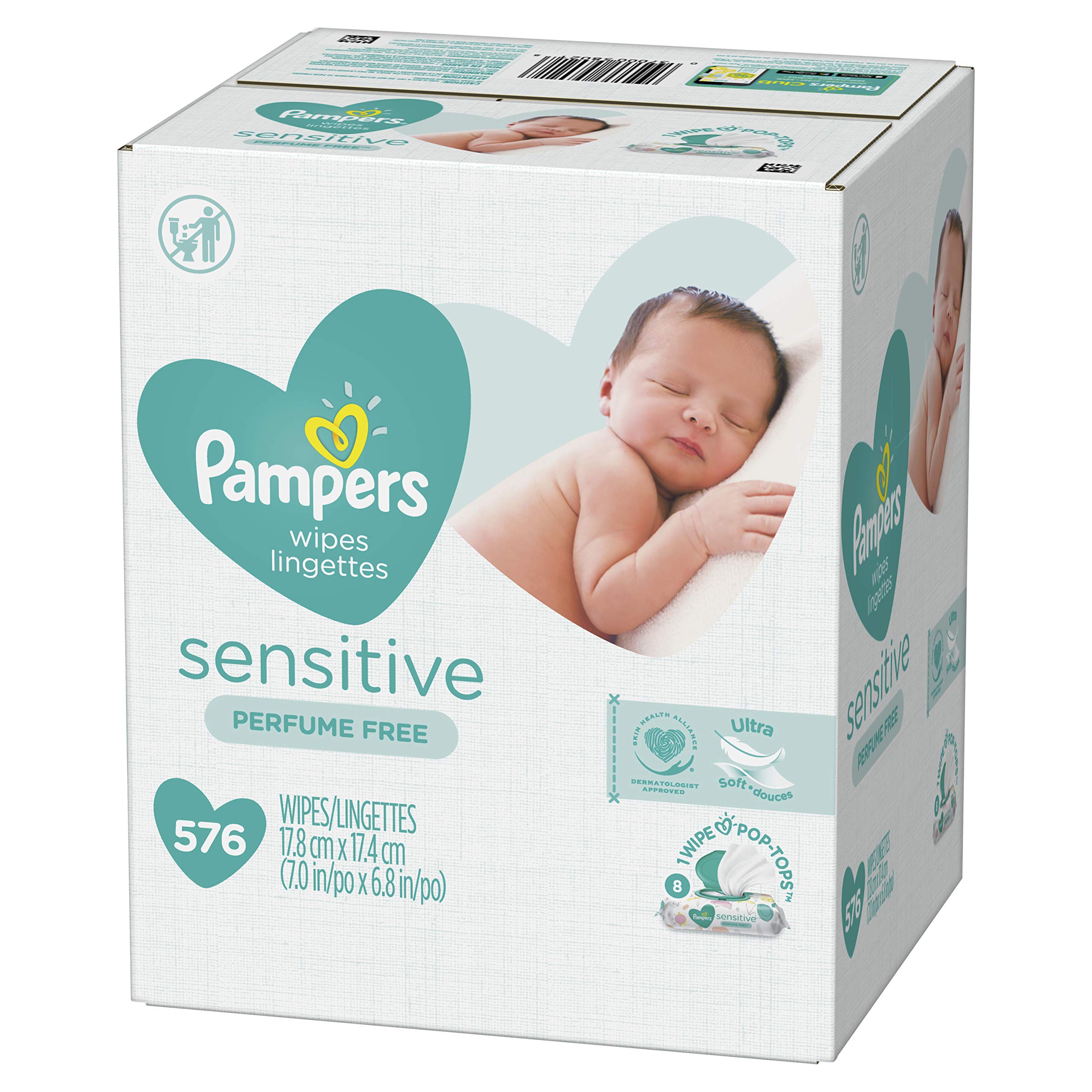 pampers sensitive 576 wipes