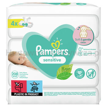 pampers sensitive chusteczki dla niemowląt 4 x 56 szt