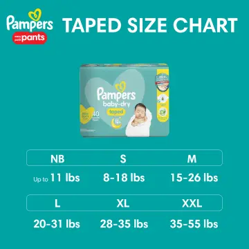 pampers size chart philippines