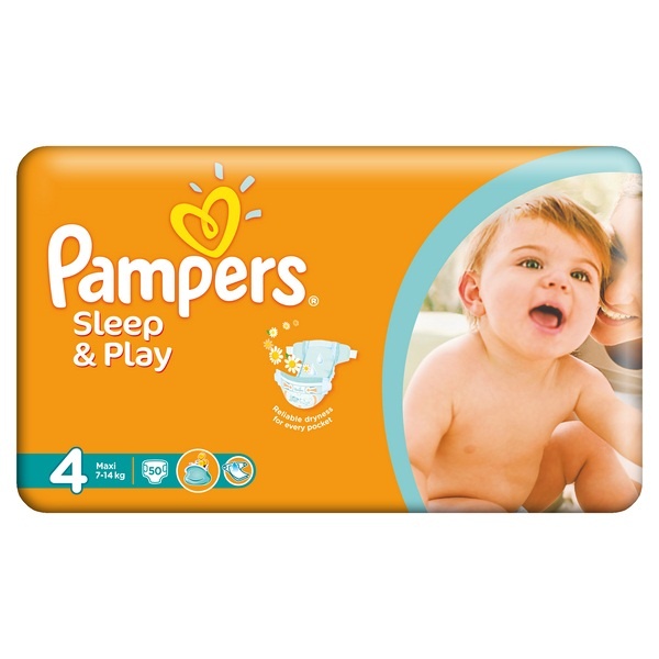 pampers sleep&play pieluchy jednorazowe rozmiar 4 maxi 9-14 kg