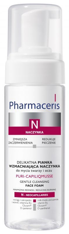 pharmaceris pianka do mycia twarzy naczynkowej