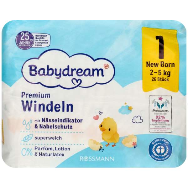 pieluchy jednorazowe babydream newborn