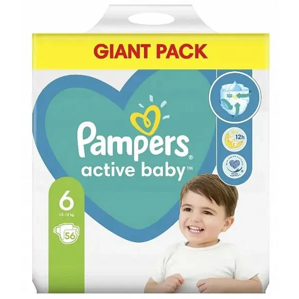 pieluchy pampers active baby dry 2x