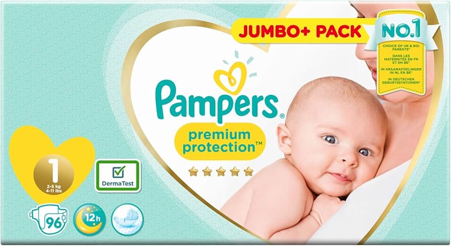 pieluchy pampers zółte